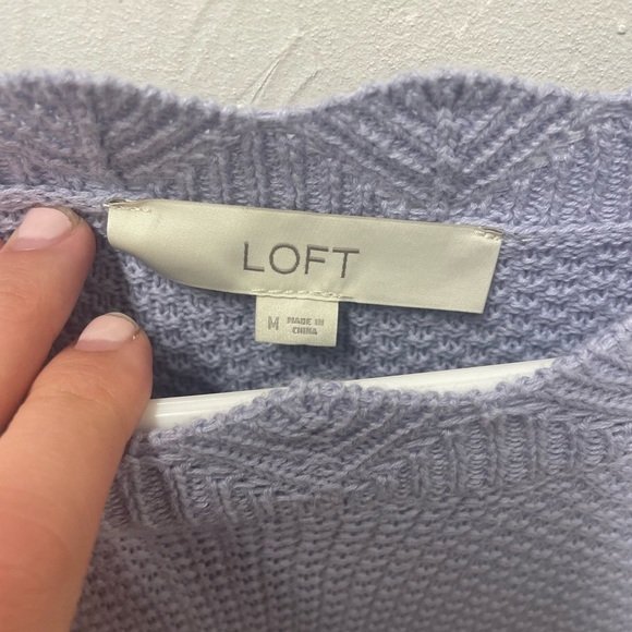 Loft Purple Knit Sweater - Picture 2 of 4